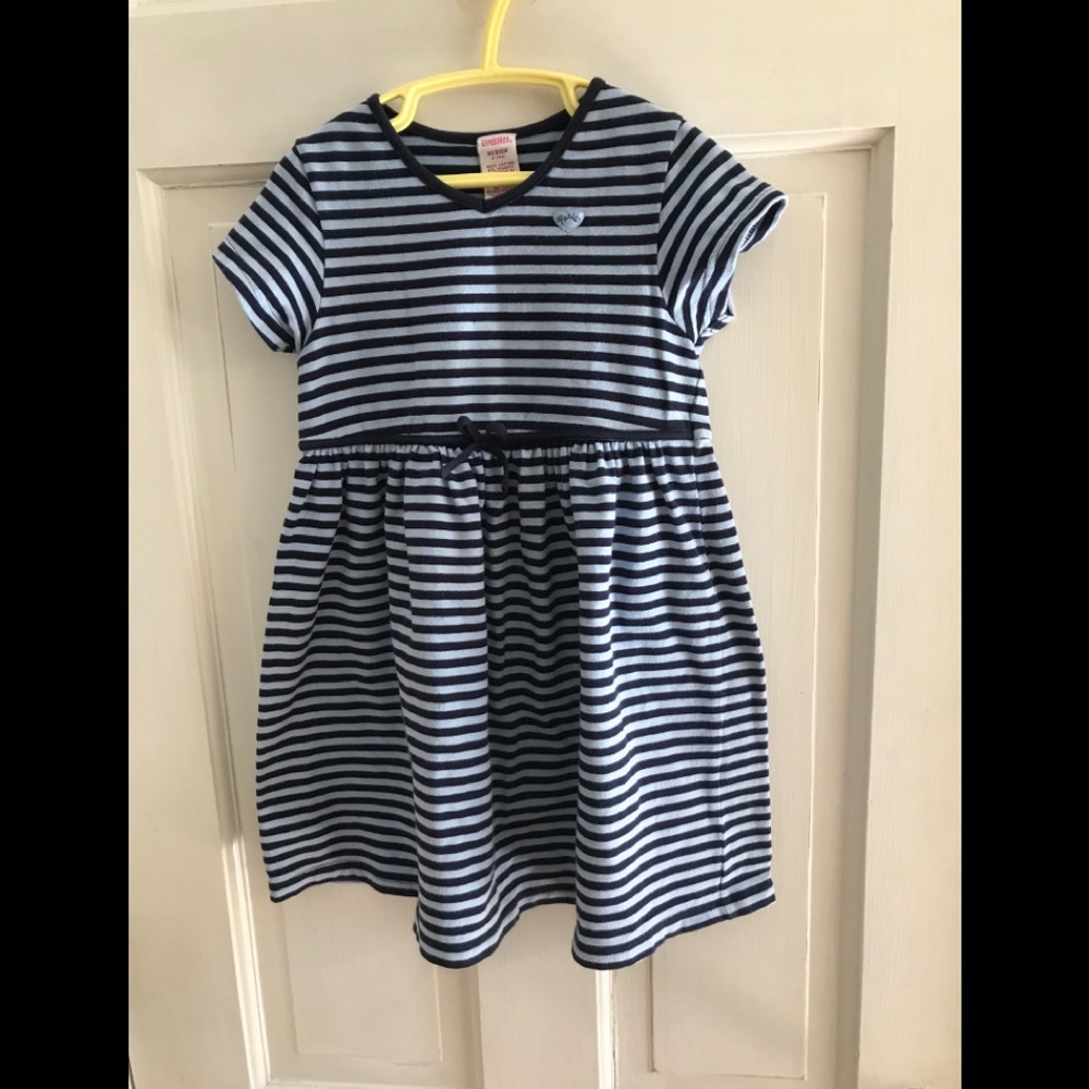 Gymboree size 4 paris dress blue stripes